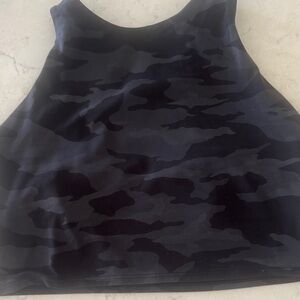 Athleta Black Camo Print Sports Bra Medium